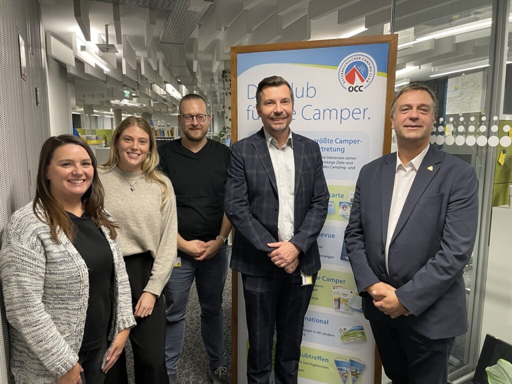 Strengthening international ties: João Alves Pereira during an official visit to the ÖCC (Österreichischer Camping Club) in Austria, 2024, fostering cooperation and dialogue with key national member clubs.